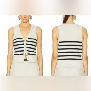L'Academie by Marianna Calanth Striped Vest size M